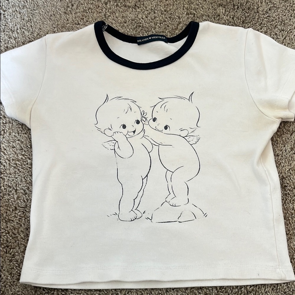 Womens Brandy Meliville Cream T-Shirt